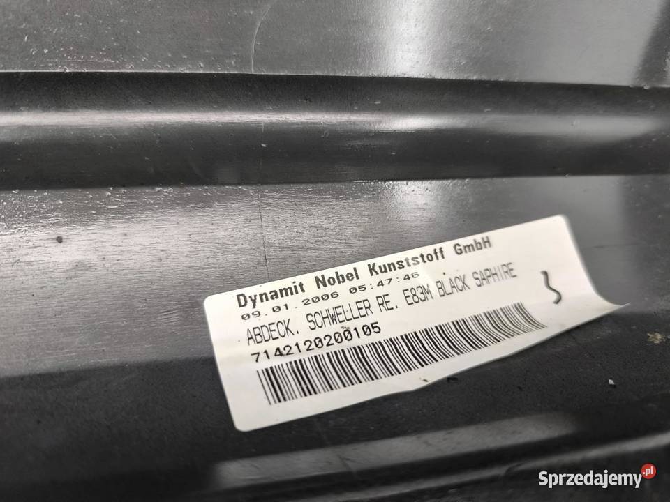 LISTWA PROGOWA PRAWA MPAKIET BMW X3 E83 3414422 wielkopolskie