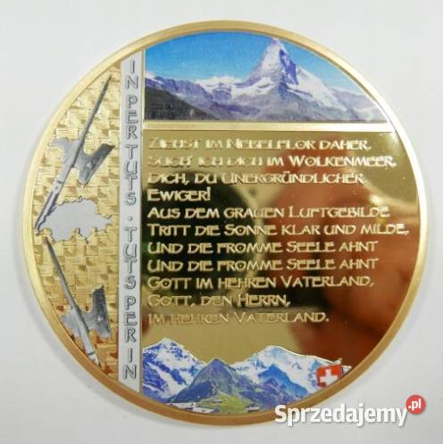 4 x Medal Moneta SZWAJCARIA ZŁOTO 50 mm Olbrzym Sosnowiec
