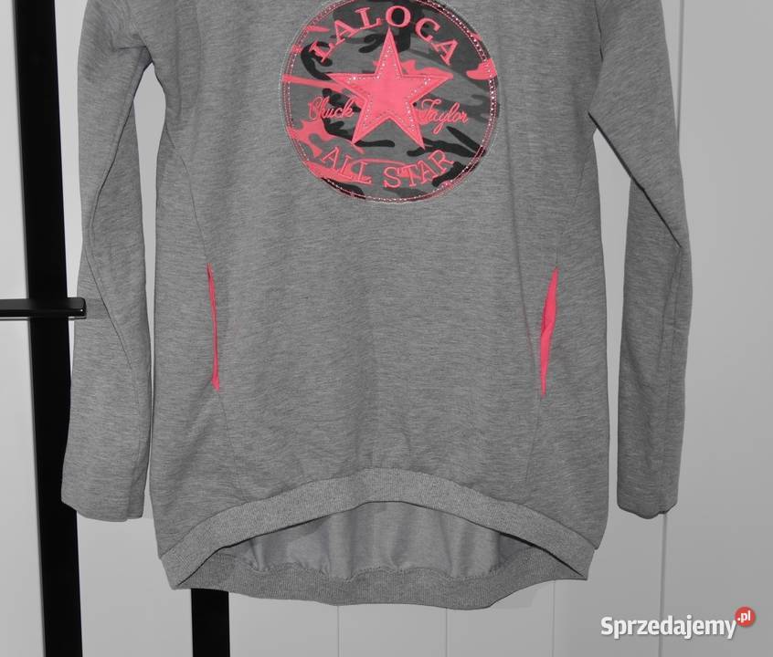 Bluza dłuższy tył neon cyrkonie haft 158 Odzież Wrocław
