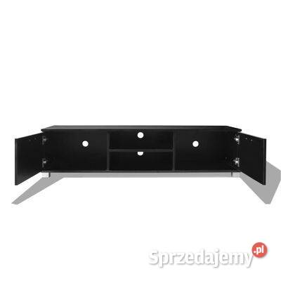 vidaXL Szafka pod TV na wysoki połysk czarna Meble mazowieckie sprzedam