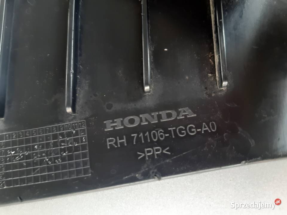 Honda civic X zaslepka nakładka zderzaka grila lubelskie
