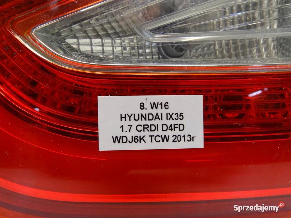 LAMPA PRAWA PRAWY TYŁ TYLNA W KLAPE LED HYUNDAI Lampy przednie