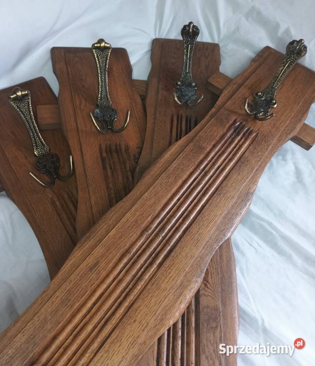 Dębowy wieszak na korytarz Trzcianka