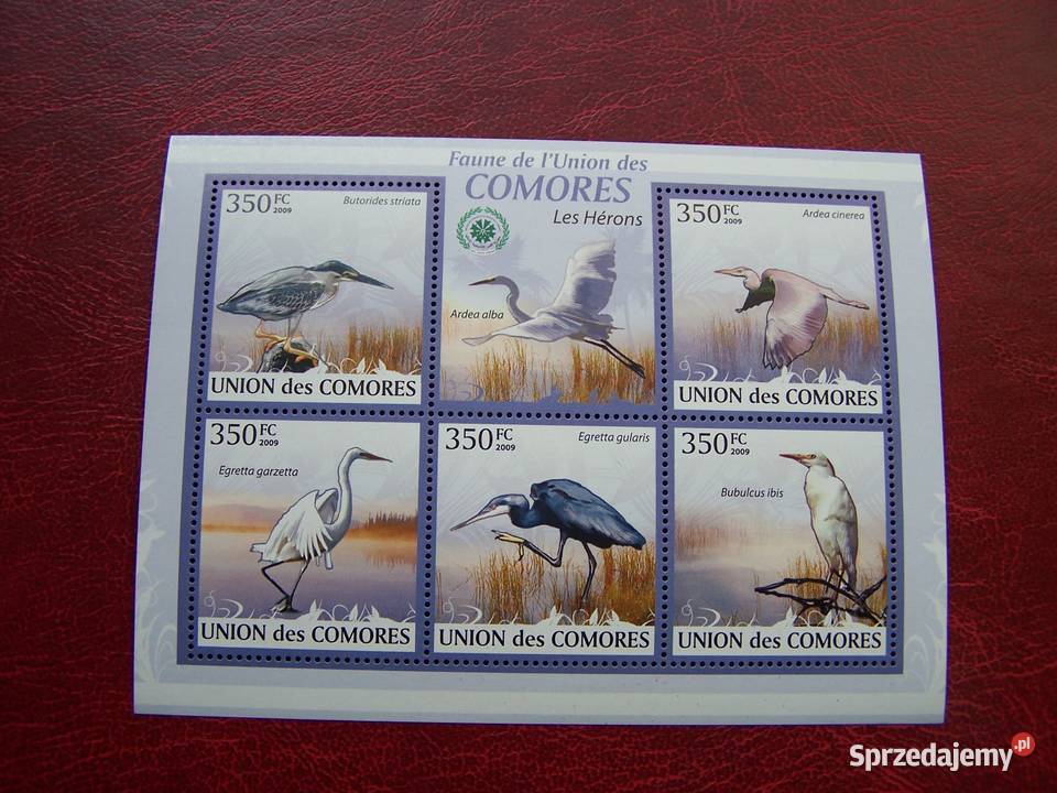 KOmory 2009 MNH Fauna Ptaki Czaple Tychy