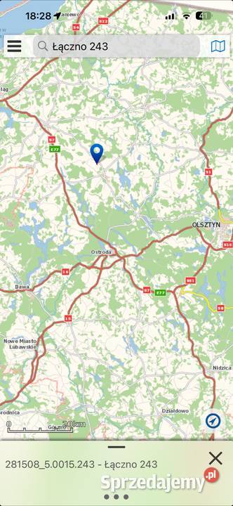 Działka budowlana na mazurach warmińsko-mazurskie Łączno sprzedam