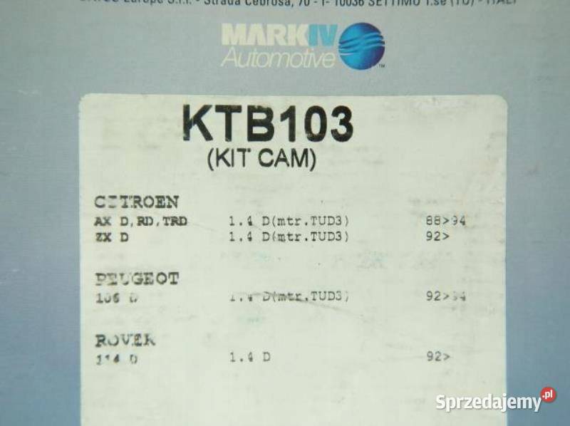 PASEK ROZRZĄDU ROLKA CITROEN AX 14 8892 lubelskie