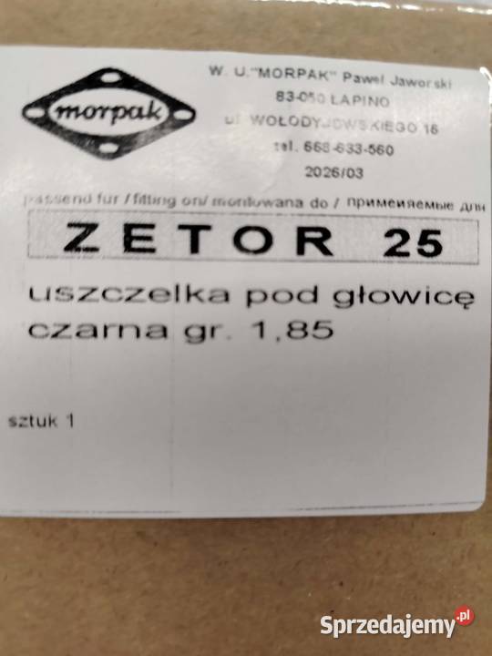 uszczelka pod głowice Zetor 25ka Kościan