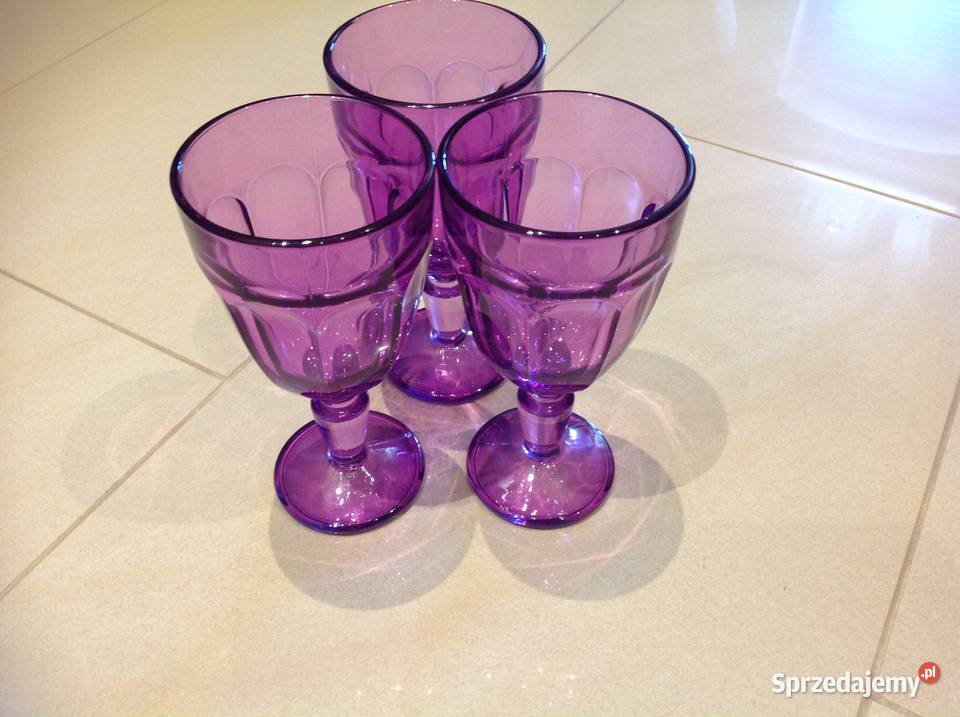 Pucharki szklane kielichy 3 Dom i Ogród Nowa Sól sprzedam