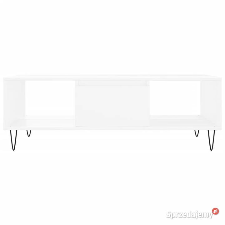 Stolik kawowy biały 104x60x35 materiał Warszawa