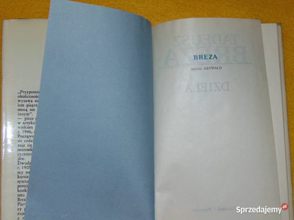 Adam Grywałd Tadeusz Breza twarda z obwolutą Lublin
