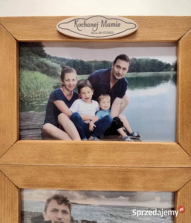 Ramka Na Zdjęcia 10x15 DREWNO Olcha Napis Warszawa