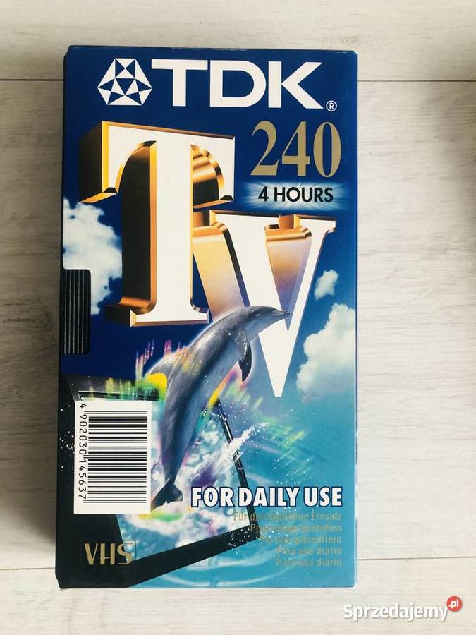 Kaseta magnetofonowa VHS TDK 240 min PRL łódzkie Łódź