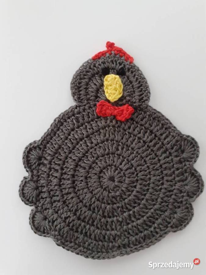 Podkładki kurki ręcznie robione na szydełku hand Kamyk