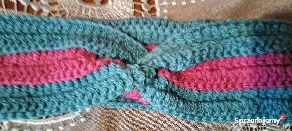 Ręcznie robiona opaska na głowę ciepła Nakrycia głowy Częstochowa