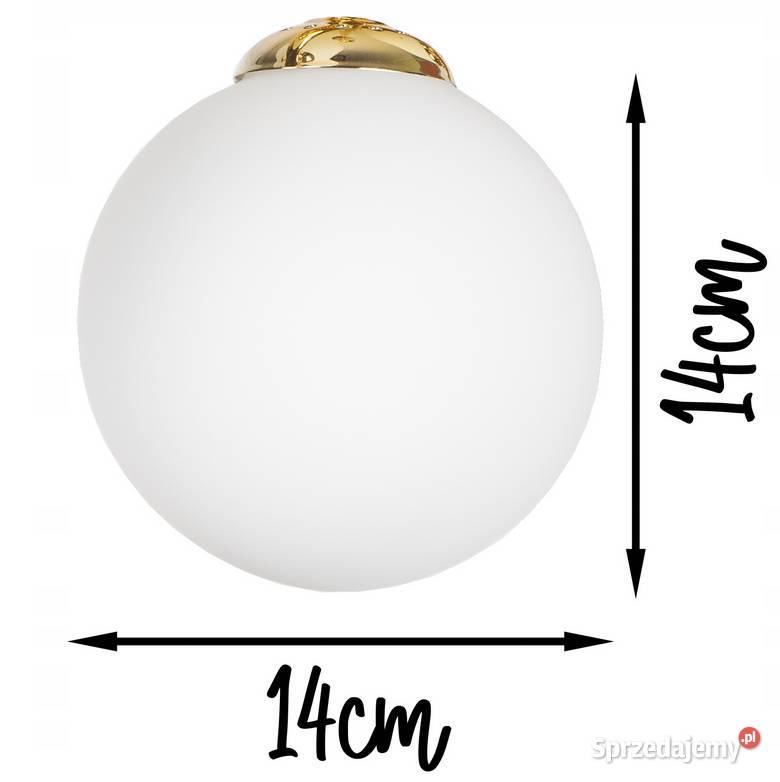LAMPA SUFITOWA WISZĄCA SZKLANA KULE ZŁOTA Gold Choroszcz