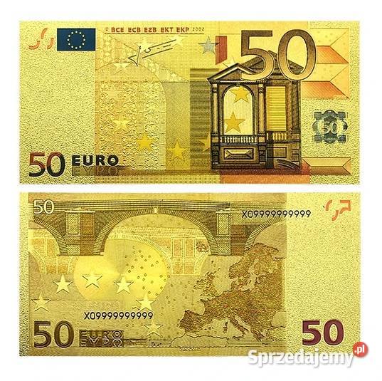 ZŁOTE Banknoty 24 Karat Dolar Euro Jan Paweł Sosnowiec
