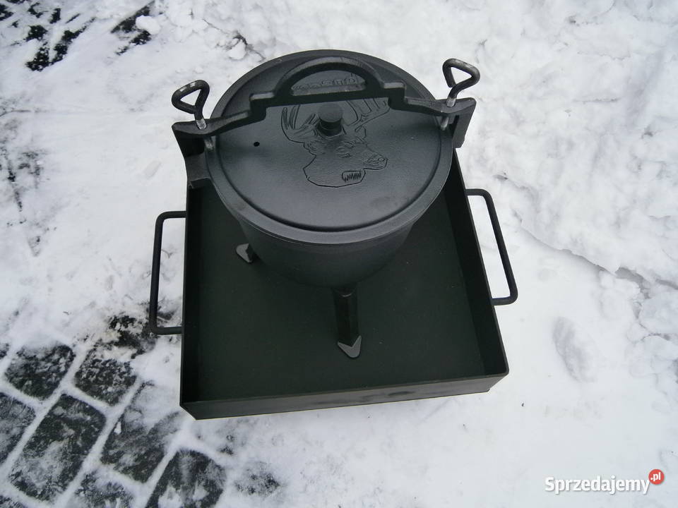 ZESTAW palenisko ogrodowekociołek żeliwny 8L Siedlce