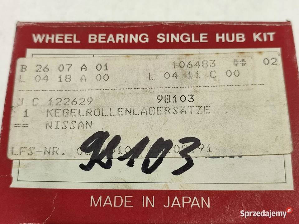 ŁOŻYSKO PIASTY USZCZELNIACZ 2X ZESTAW NTN sprzedam