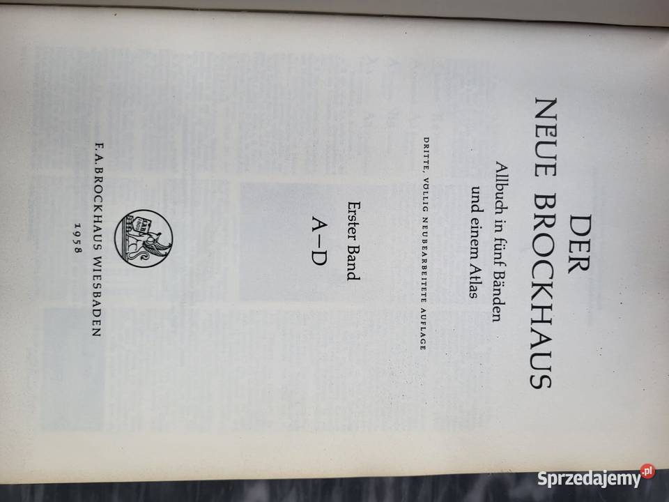 Stara encyklopedia Der Neue Brockhaus tom I z Rybnik