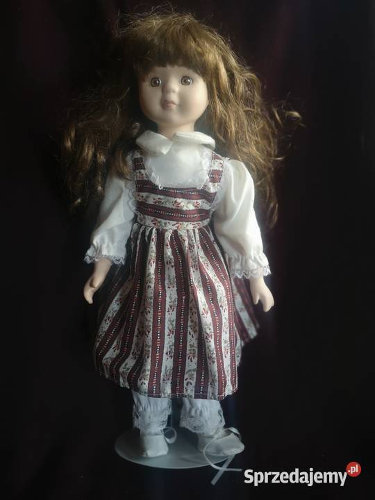 Lalka kolekcjonerska w sukience w paski Gdańsk