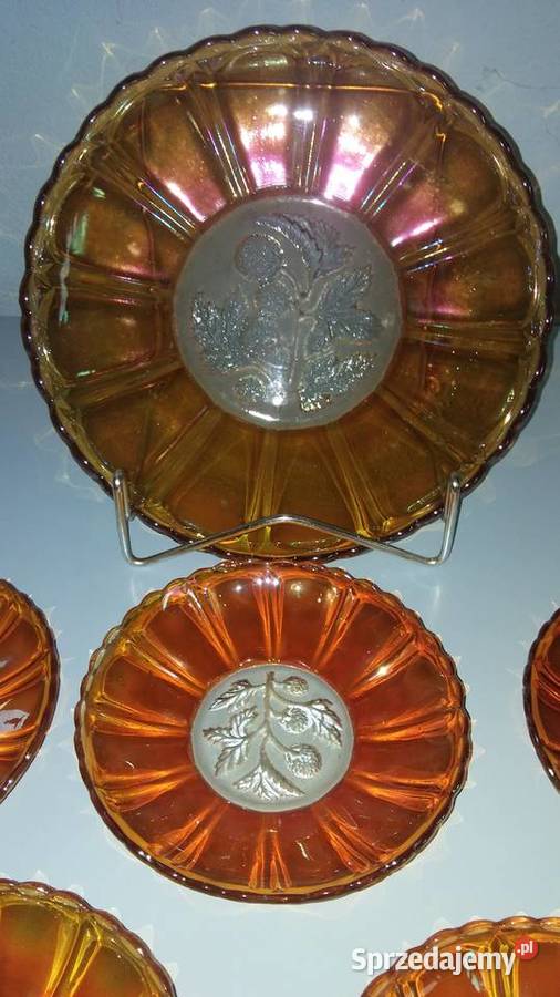 Zestaw deserowy Hortensja maliny iryzowany 15 sprzedam