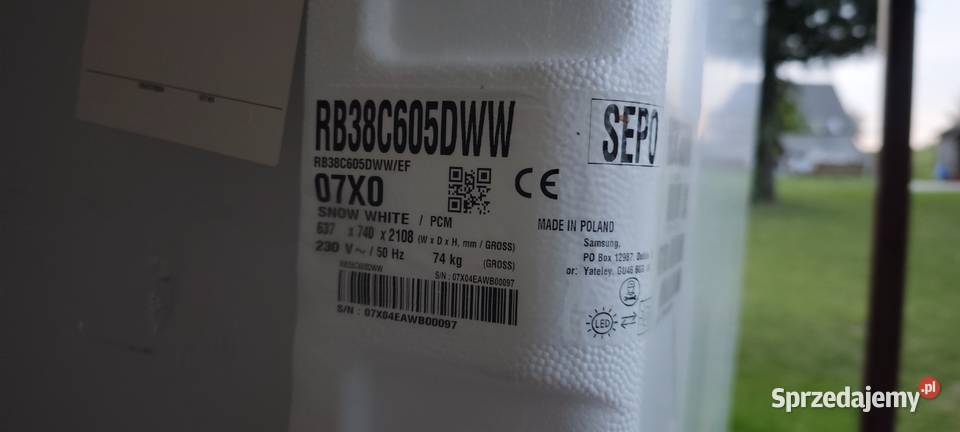 Lodówka AI SAMSUNG RB38C605DWWEF Grand NoFrost 59.5cm Majdan Kukawiecki