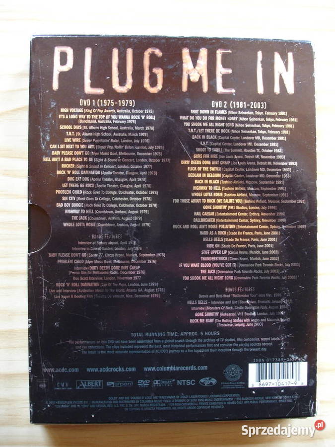ACDC Plug Me In 2 DVD lubuskie sprzedam