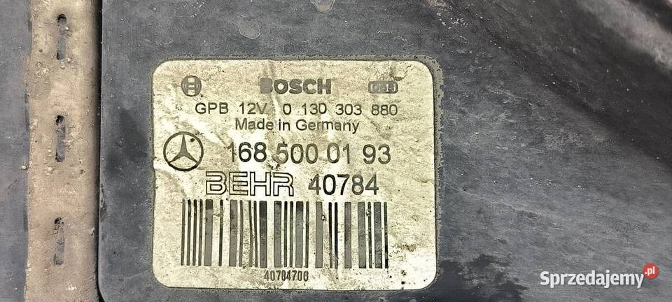 CHŁODNICA WODY MERCEDES BENZ A 140 1685000193 Lipno sprzedam