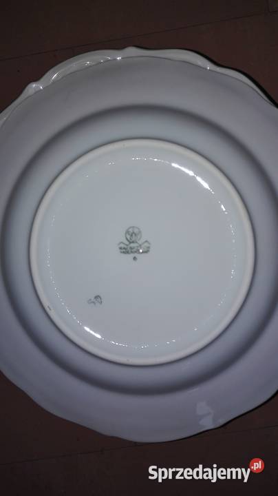 Porcelana z Firmy Wałbrzych talerzyk z lat PRL wielokolorowy Warszawa
