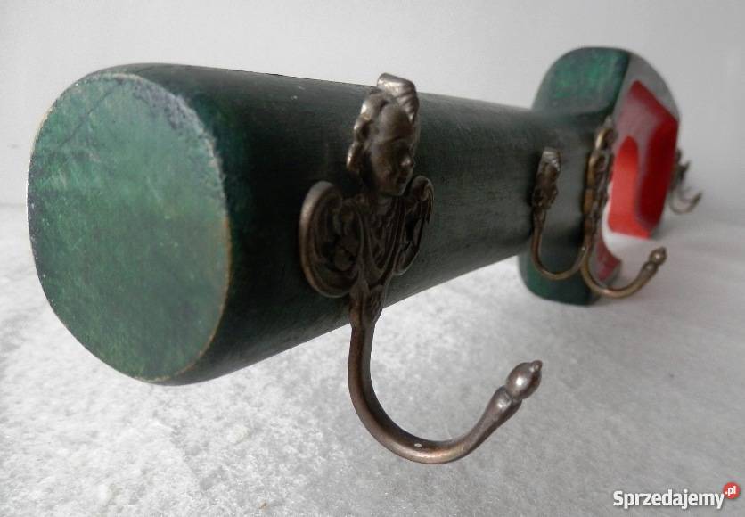 Piękny unikatowy dębowy wieszak KOROMYSŁONOSIDŁO Szczecinek