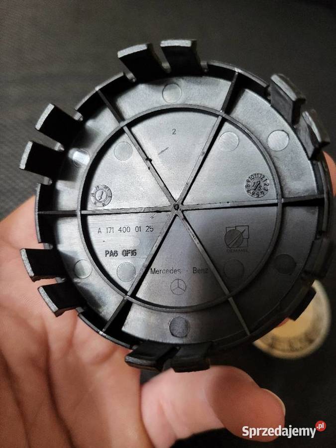 Oryginalne dekielki do felg Mercedes 75mm czarne Bielsko-Biała