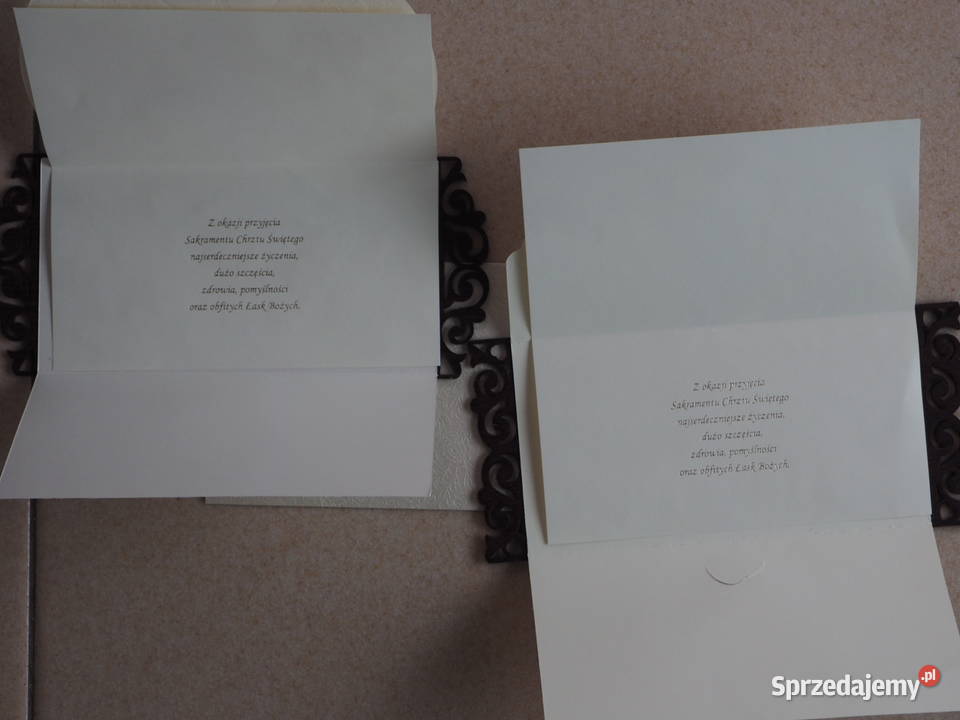 Kartka Chrzest Chrzciny Drewniane Drewno karta Warszawa