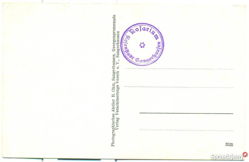 Sangerhausen Rosarium Postkarte Ostrów Wielkopolski