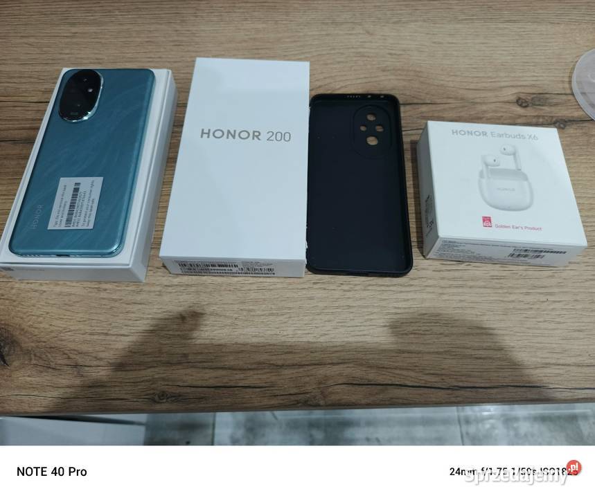 Honor 200 plus słuchawki earbuds x6 nowe etui Grodzisk Wielkopolski