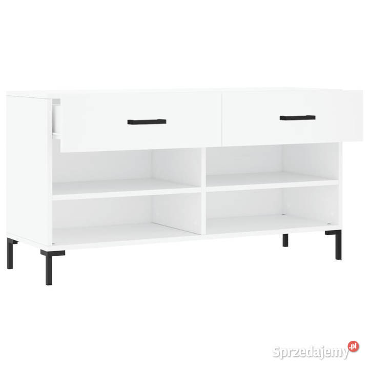 Ławka z miejscem na buty biała 102x35x55 Warszawa