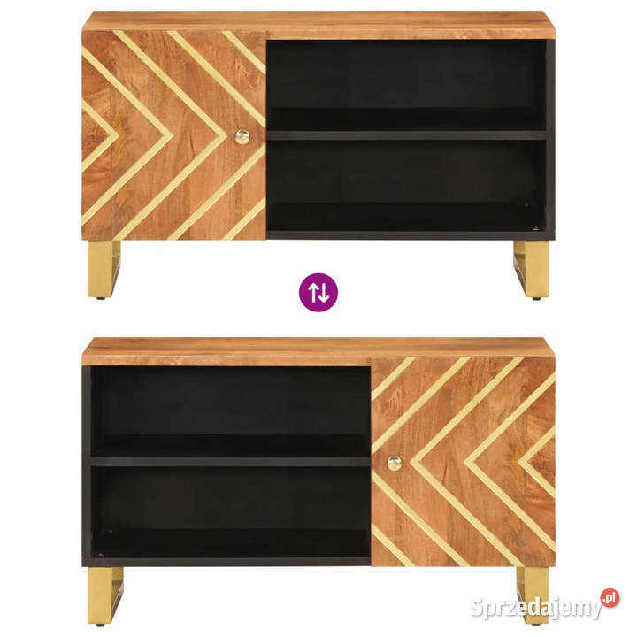 Szafka pod TV brązowoczarna 80x315x46 lite Warszawa