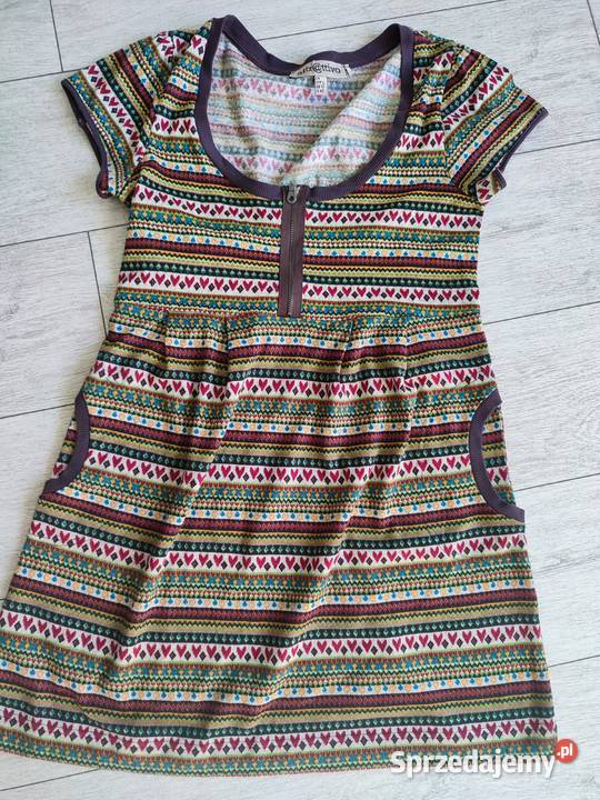 sukienka z kolorowej dzianiny Attrattivo Moda i Styl Częstochowa