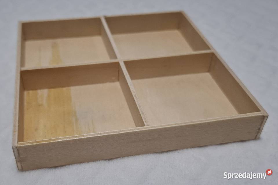 Tacka drewniana z przegródkami ze sklejki Czeladź