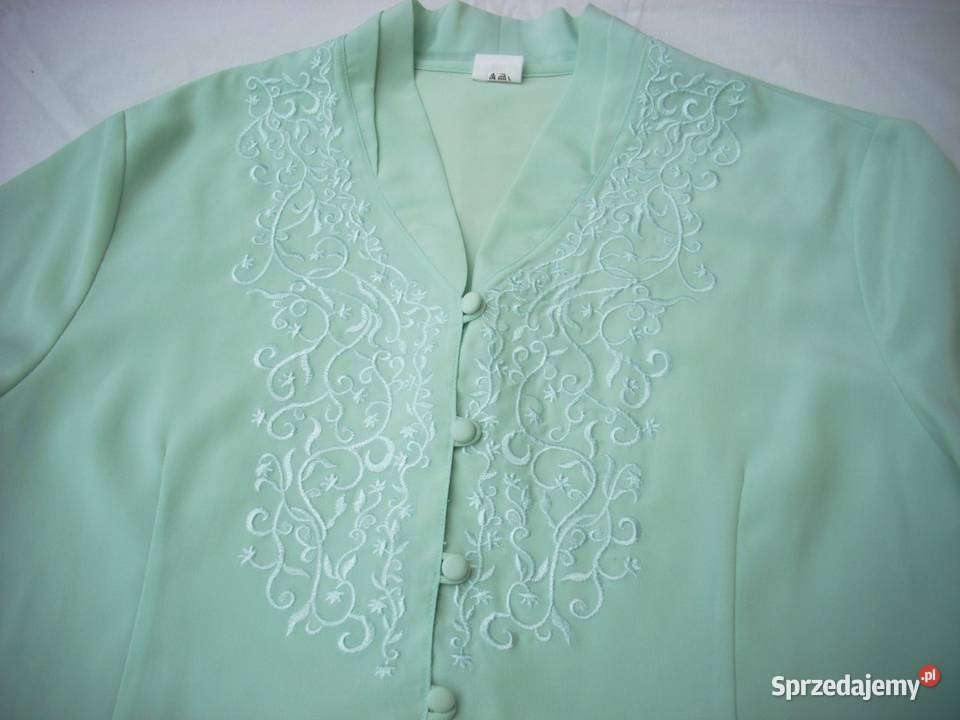 Elegancka Koszula Haft J Nowa 42 44 Rozmiar 44(XXL) Bluzki i koszule Nowy Sącz