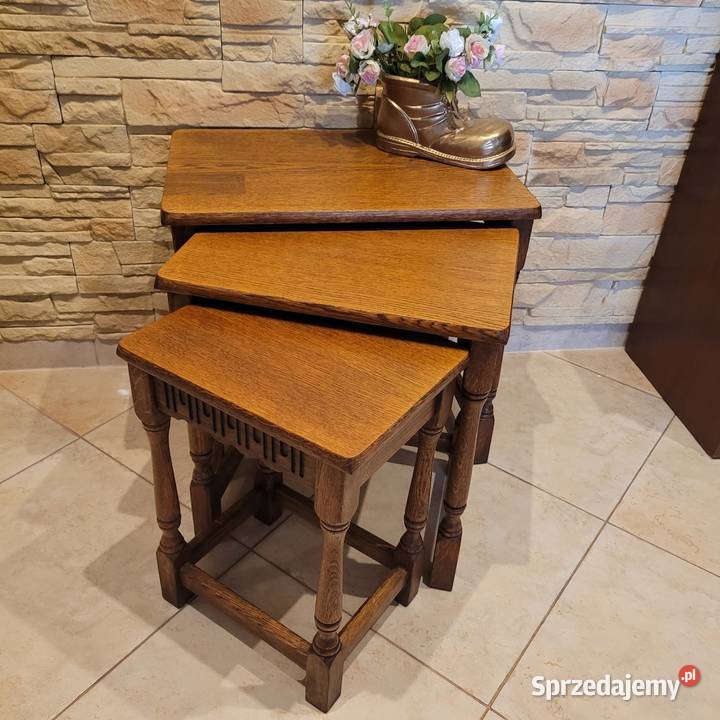 Stoliki Taboreciki dębowe dostawka 52cm Białogard