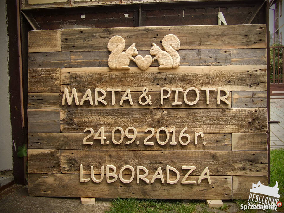 Tablica napis na ślub wesele sesja zdjęciowa Mińsk Mazowiecki