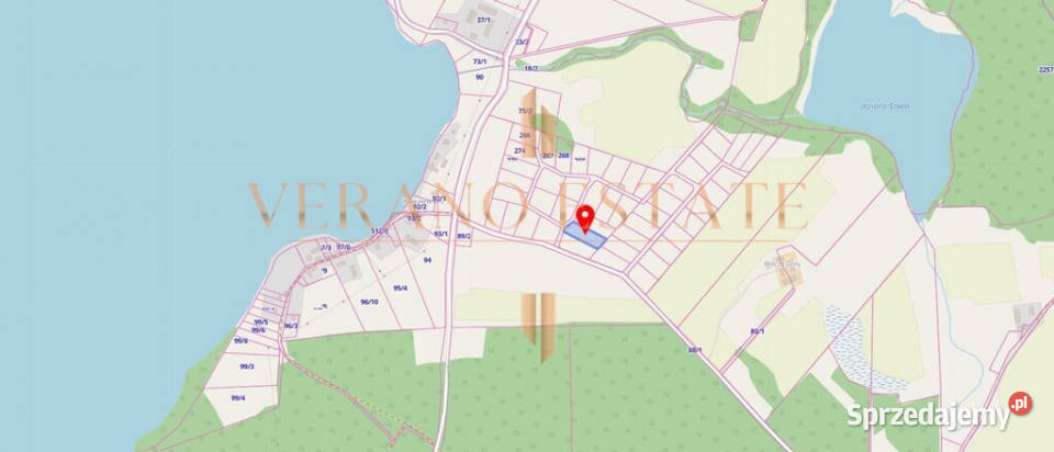 300 m jeziora działka 3071 m2 Media w drodze rolna