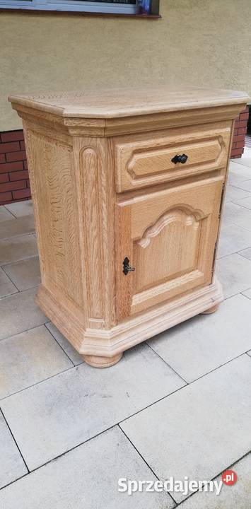 Komoda drewniana dębowa jasna szafka stylowa Sulbiny
