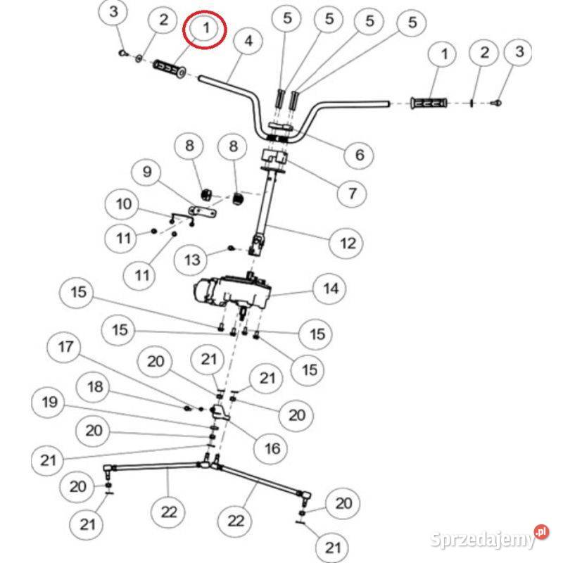 Manetka rączka grip kierownicy do quada Segway Nowy Sącz