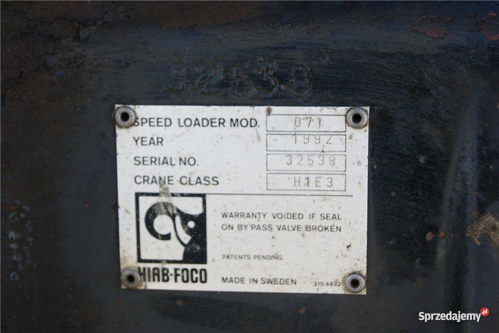 HDS HIAB 071 dźwigi i podnośniki sprzedam