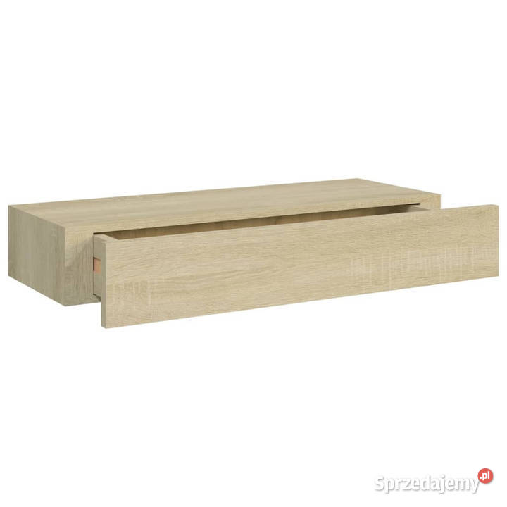 Półki ścienne z szufladą 2 dąb 60x235x10 MDF mazowieckie Warszawa
