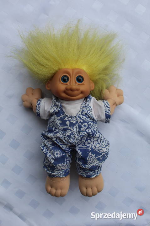 Troll Russ Żółty Siedzący Duży Maskotka Figurka Bielsko-Biała