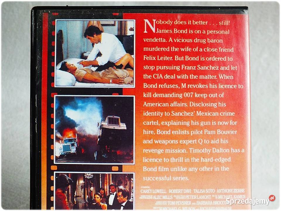 Kaseta VHS Film James Bond 007 Licencja na lubuskie Żary