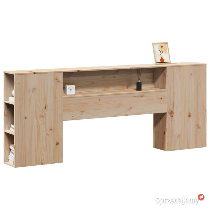 Wezgłowie do łóżka z półkami 180 lite drewno mazowieckie sprzedam