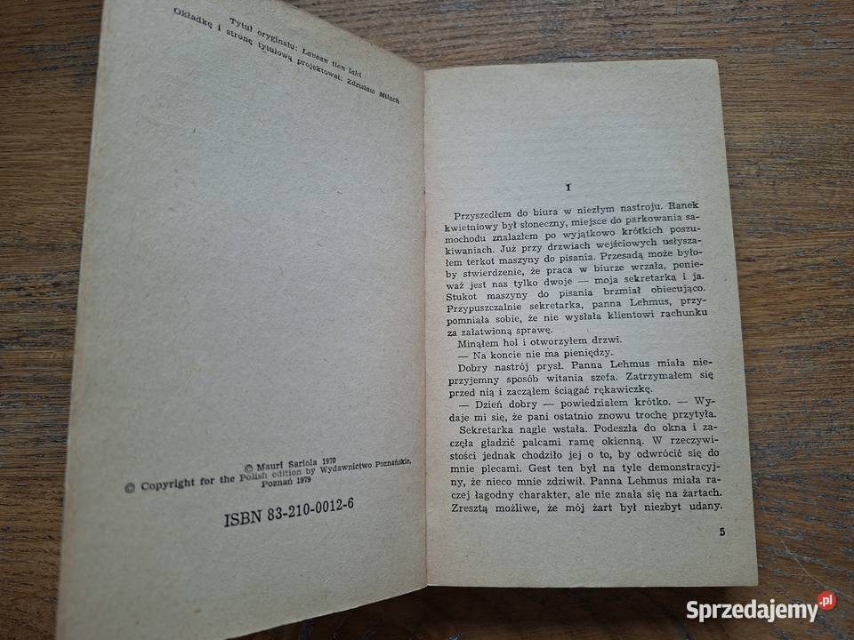 Pułapka Mauri Sariola Rok wydania 1979 Kraków sprzedam